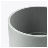 Graue Recyclingtonne, modern und robust.