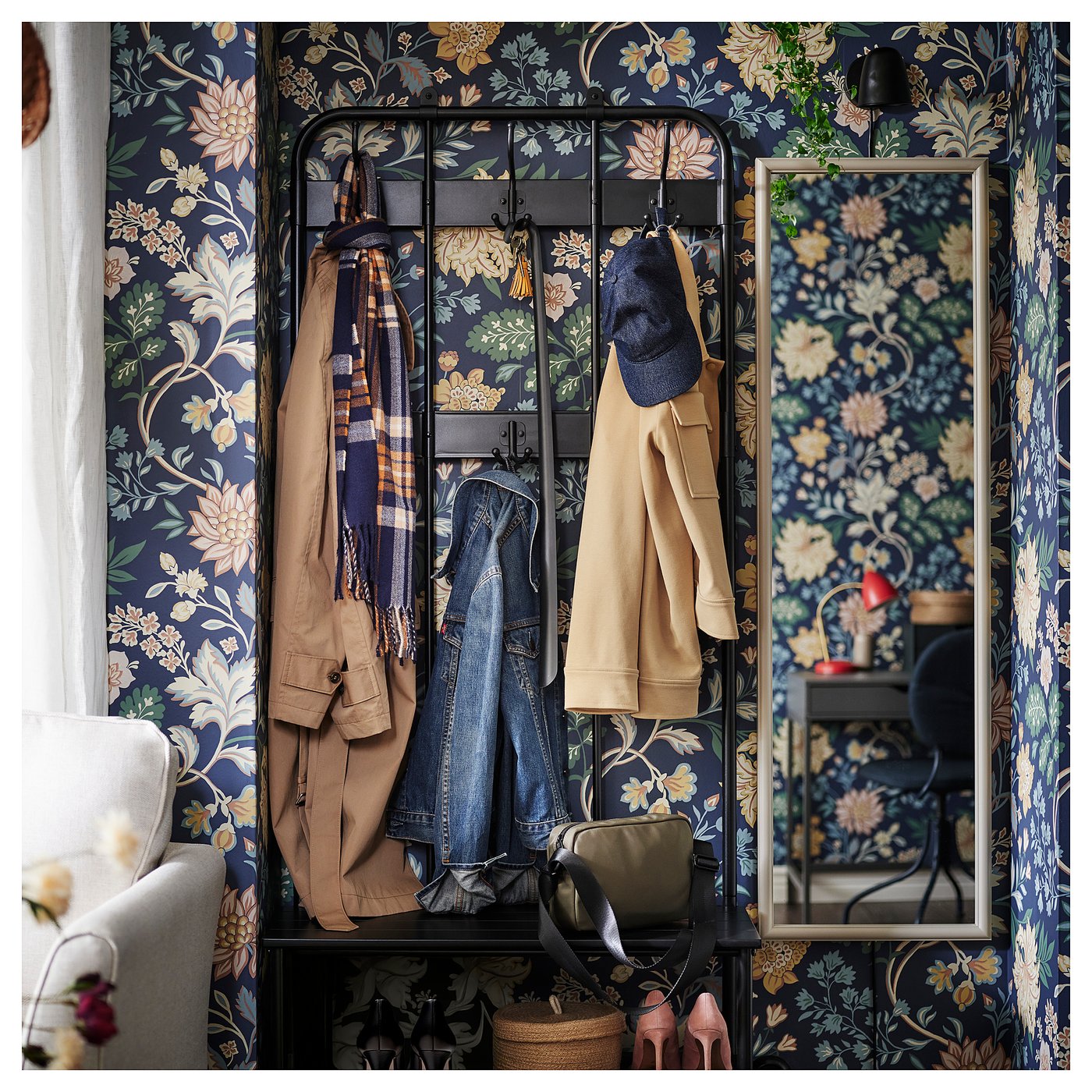 Thumbnail - IKEA NYPONBUSKE Spiegel graubeige 40x135 cm