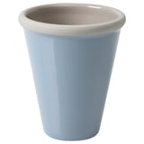Hellblaue Keramikvase OLJEPALM, einfaches, klares Design.