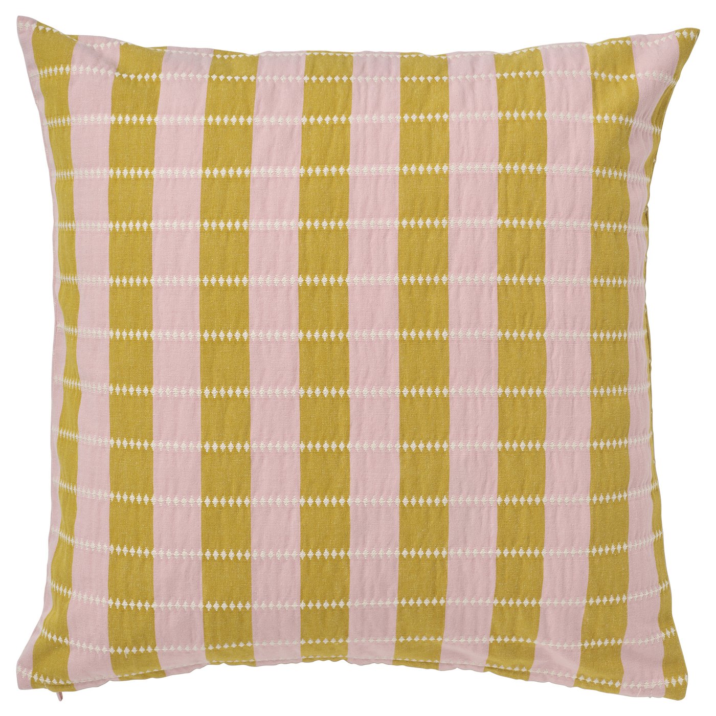 IKEA OMMJÄNGE Kissenbezug rosa/beige