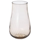 Elegante PÅSKÖTRÄD Vase, hellbraun, aus Glas, Tropfenform mit wirbelndem Design.