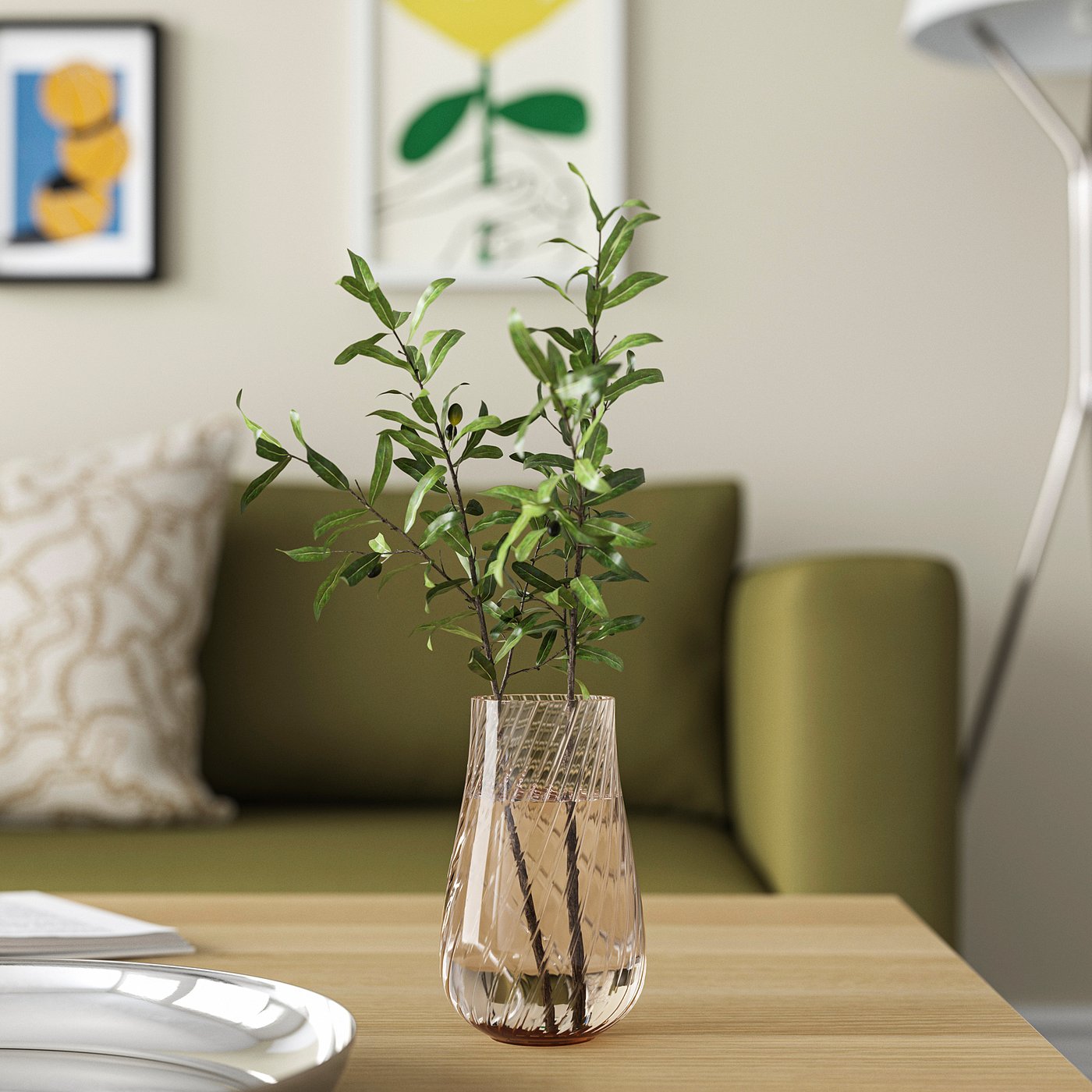 Thumbnail - IKEA PÅSKÖTRÄD Vase Glas/hellbraun