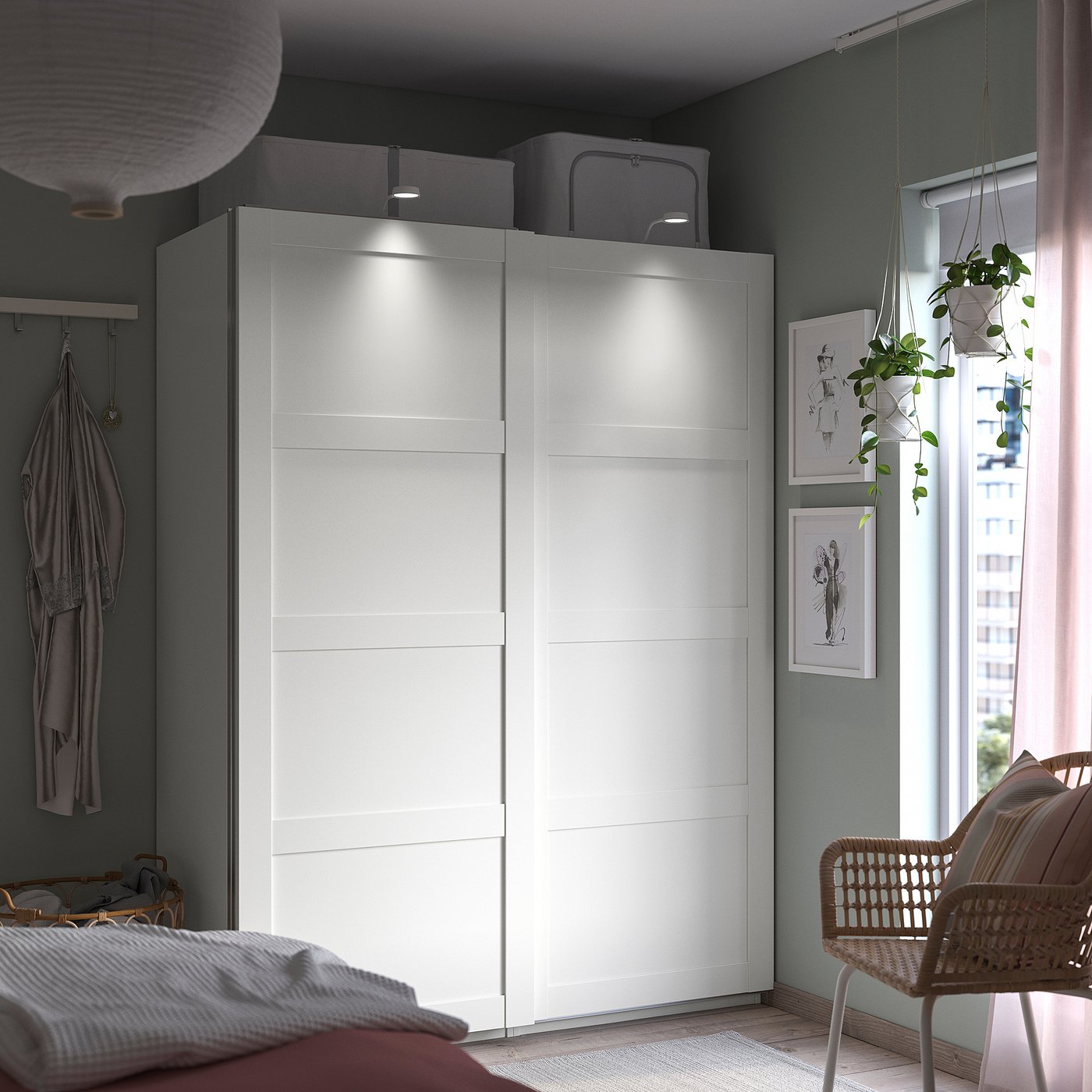 PAX BERGSBO Kleiderschrank Mit Schiebet ren Wei wei 150x66x201 Cm PAX BERGSBO Kleiderschrank Mit Schiebet ren Wei wei 150x66x201 Cm