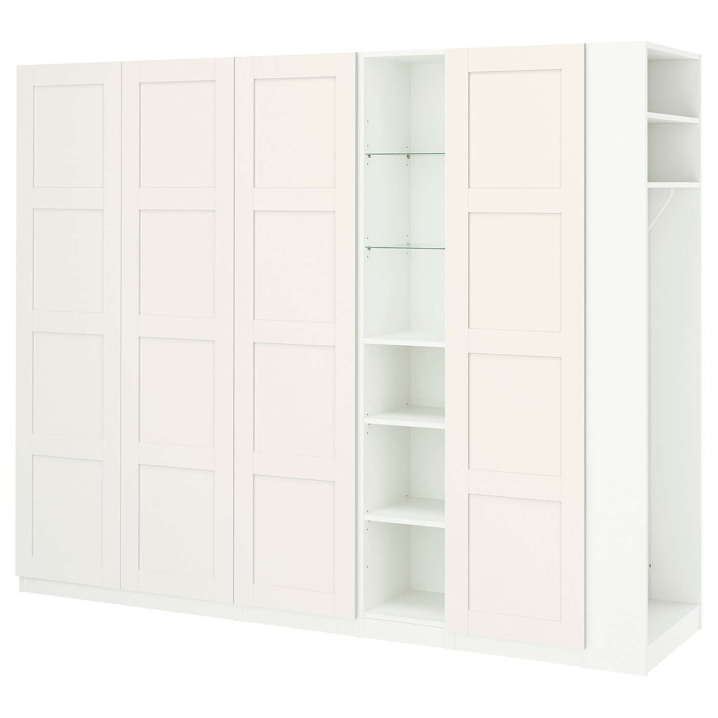 IKEA PAX / BERGSBO Schrankkombination weiß weiß/weiß 255x60x201 cm