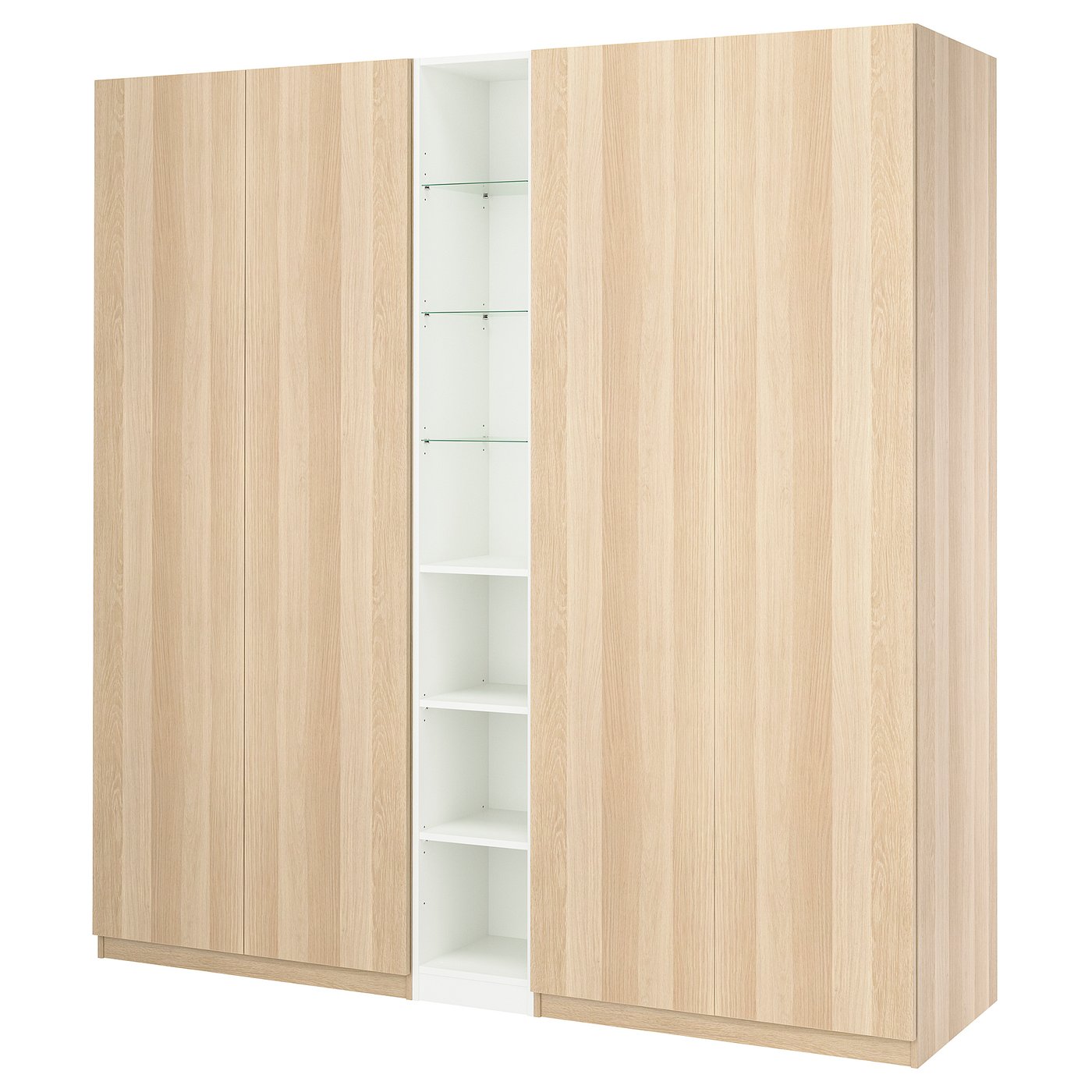 IKEA PAX / FORSAND Schrankkombination Eicheneff wlas Eicheneff wlas/weiß 235x60x236 cm