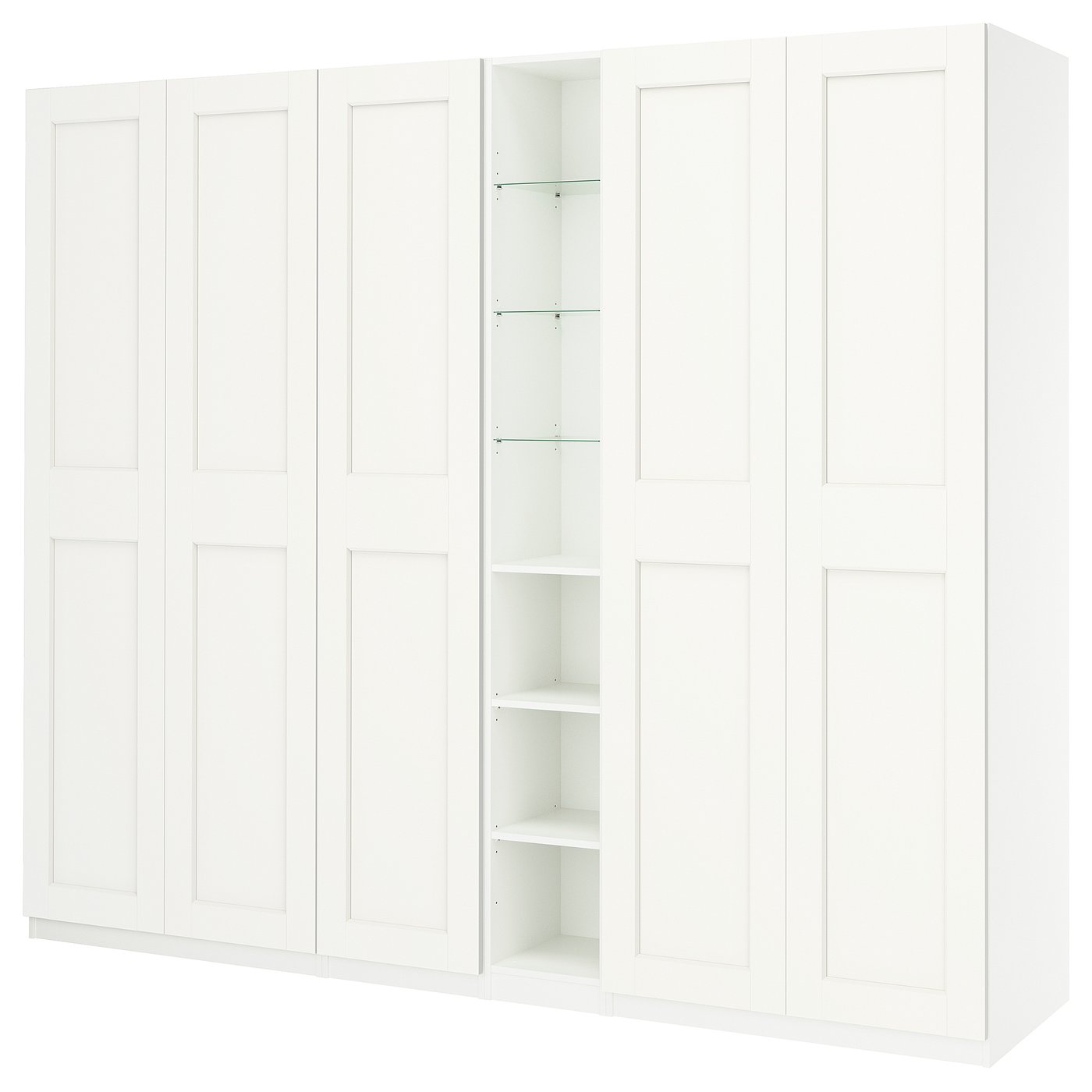 IKEA PAX / GRIMO Schrankkombination weiß weiß/weiß 285x60x236 cm