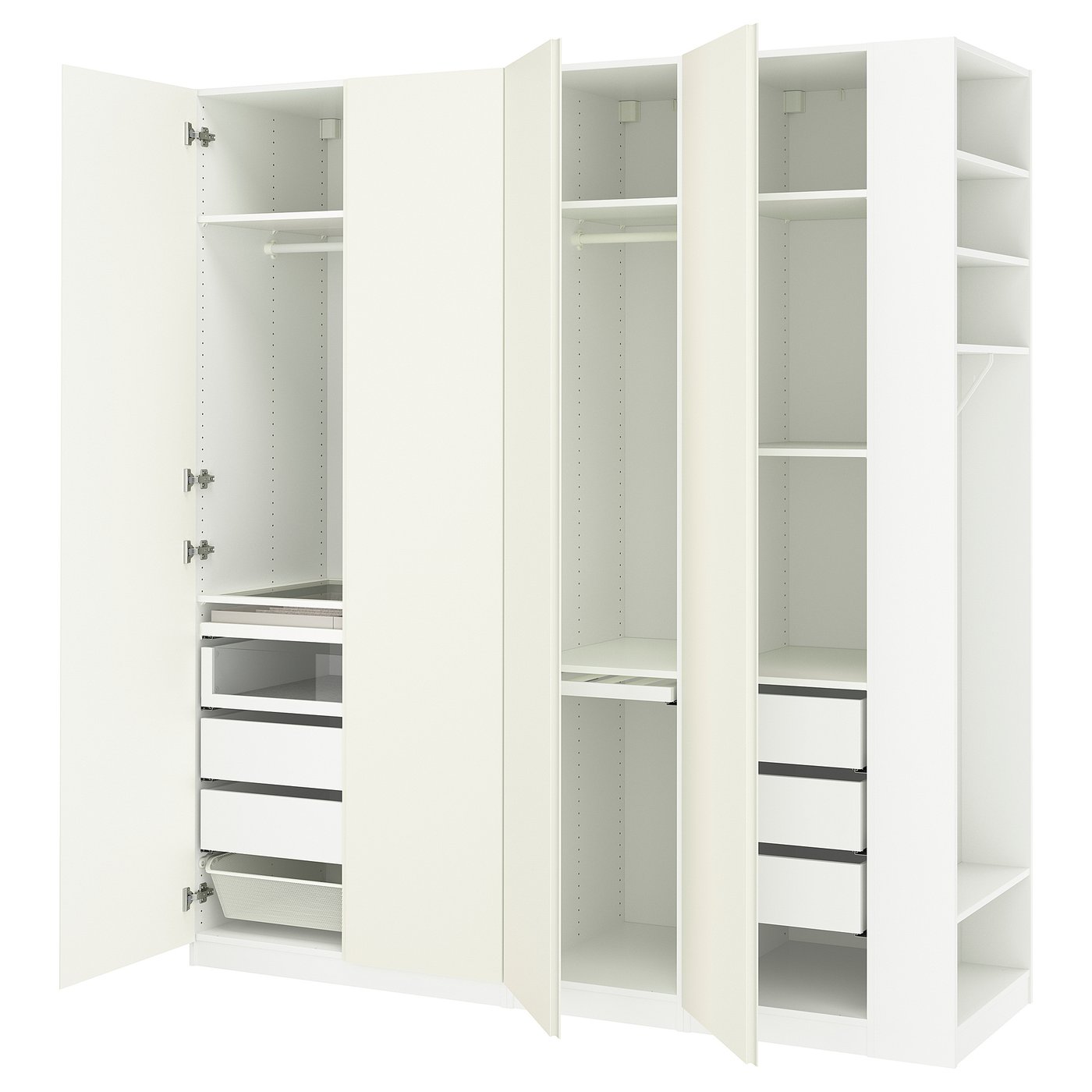 IKEA PAX / VIKANES Schrankkombination weiß weiß/weiß 220x60x236 cm