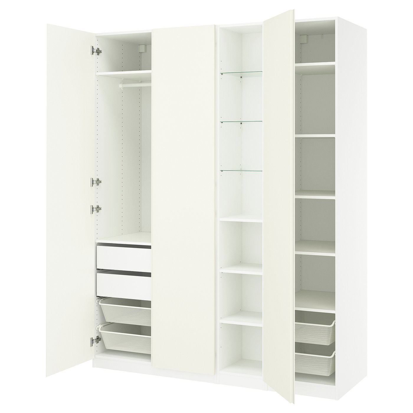IKEA PAX / VIKANES Schrankkombination weiß weiß/weiß 185x60x236 cm