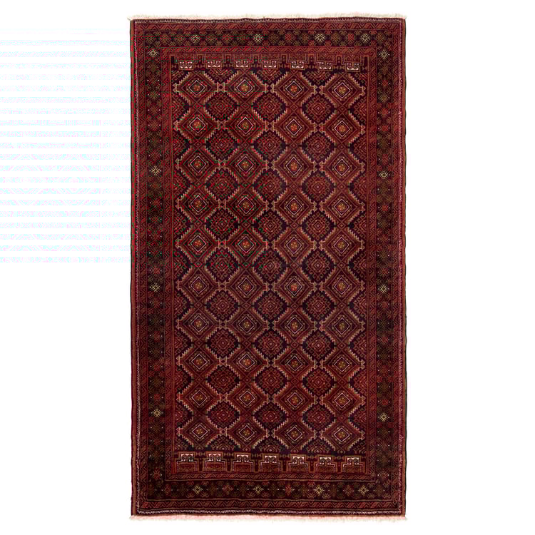 PERSISK BELUTCH Teppich Kurzflor, Handarbeit versch. Muster, 100x200 cm