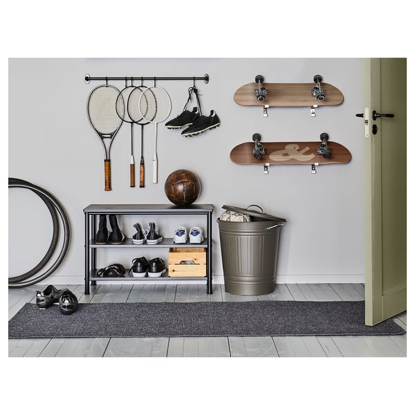 PINNIG Bank mit Schuhablage, schwarz, 79x35x52 cm
