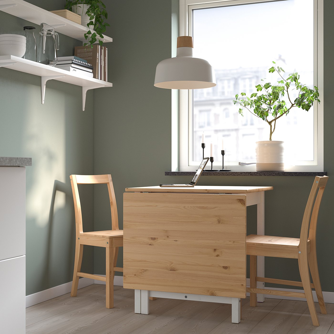 Thumbnail - IKEA PINNTORP / PINNTORP Tisch und 2 Stühle hellbraun lasiert weiß las./hellbraun lasiert