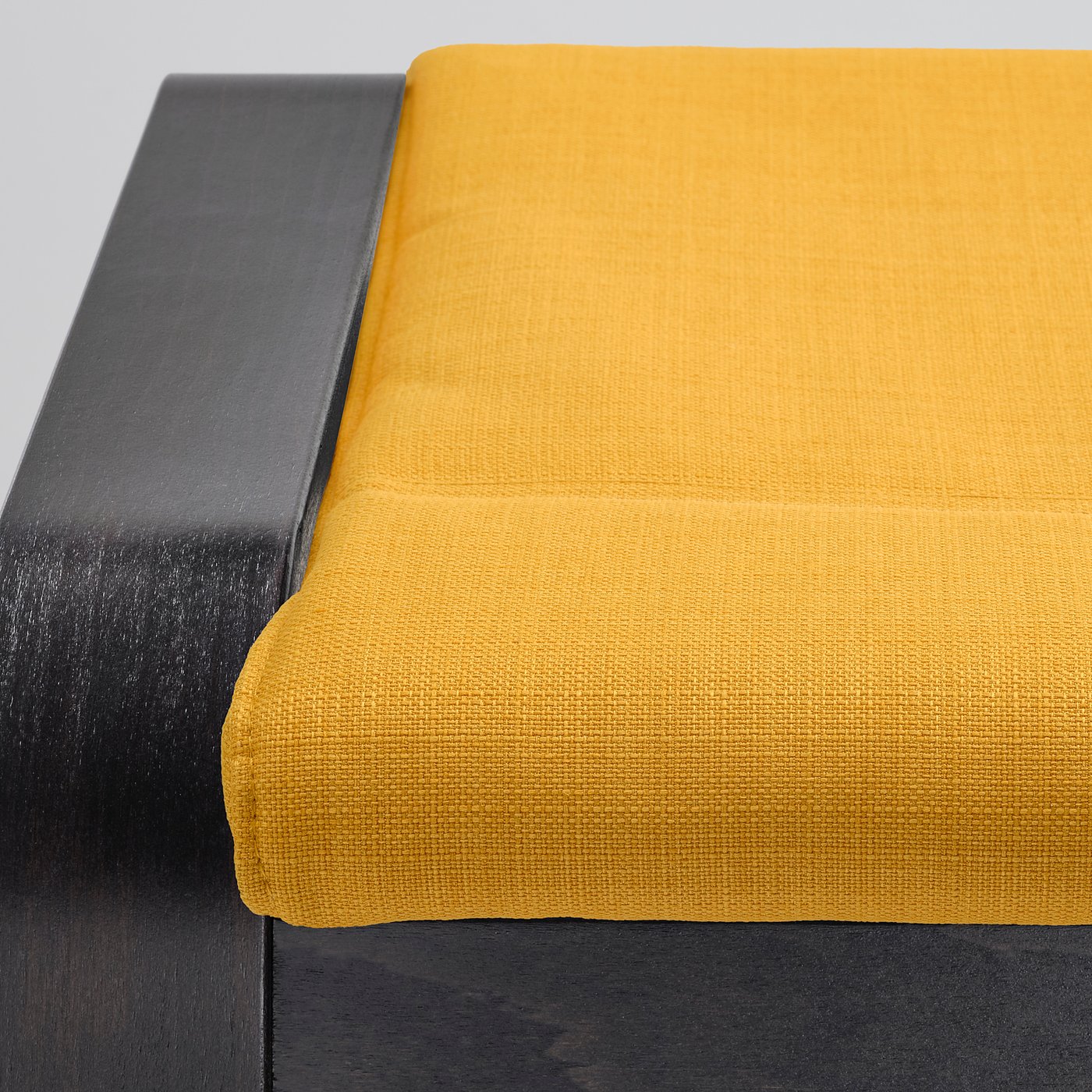 Thumbnail - IKEA POÄNG Hocker schwarzbraun/Skiftebo gelb Skiftebo gelb