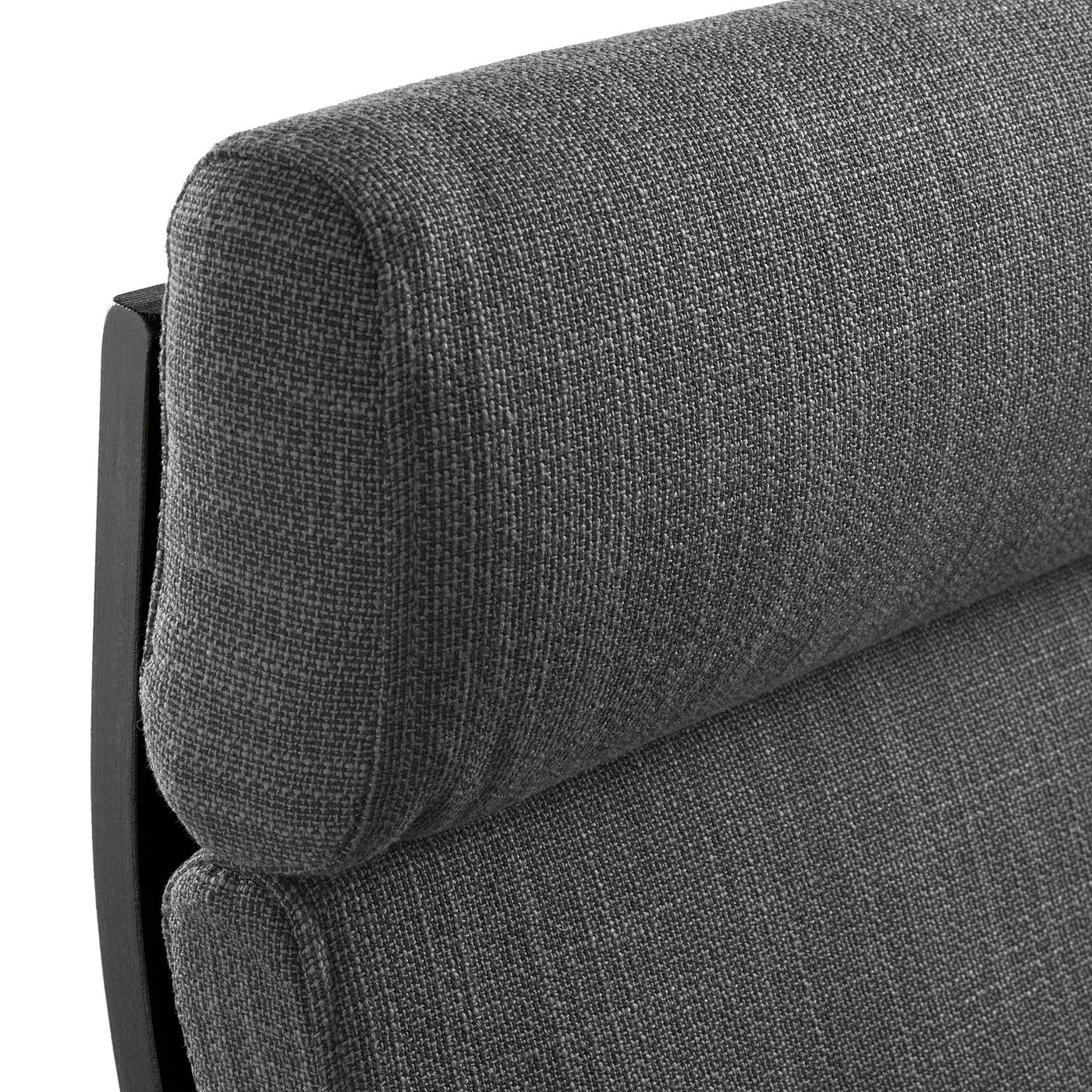 Thumbnail - IKEA POÄNG Sessel und Hocker schwarzbraun/Hillared anthrazit Hillared anthrazit