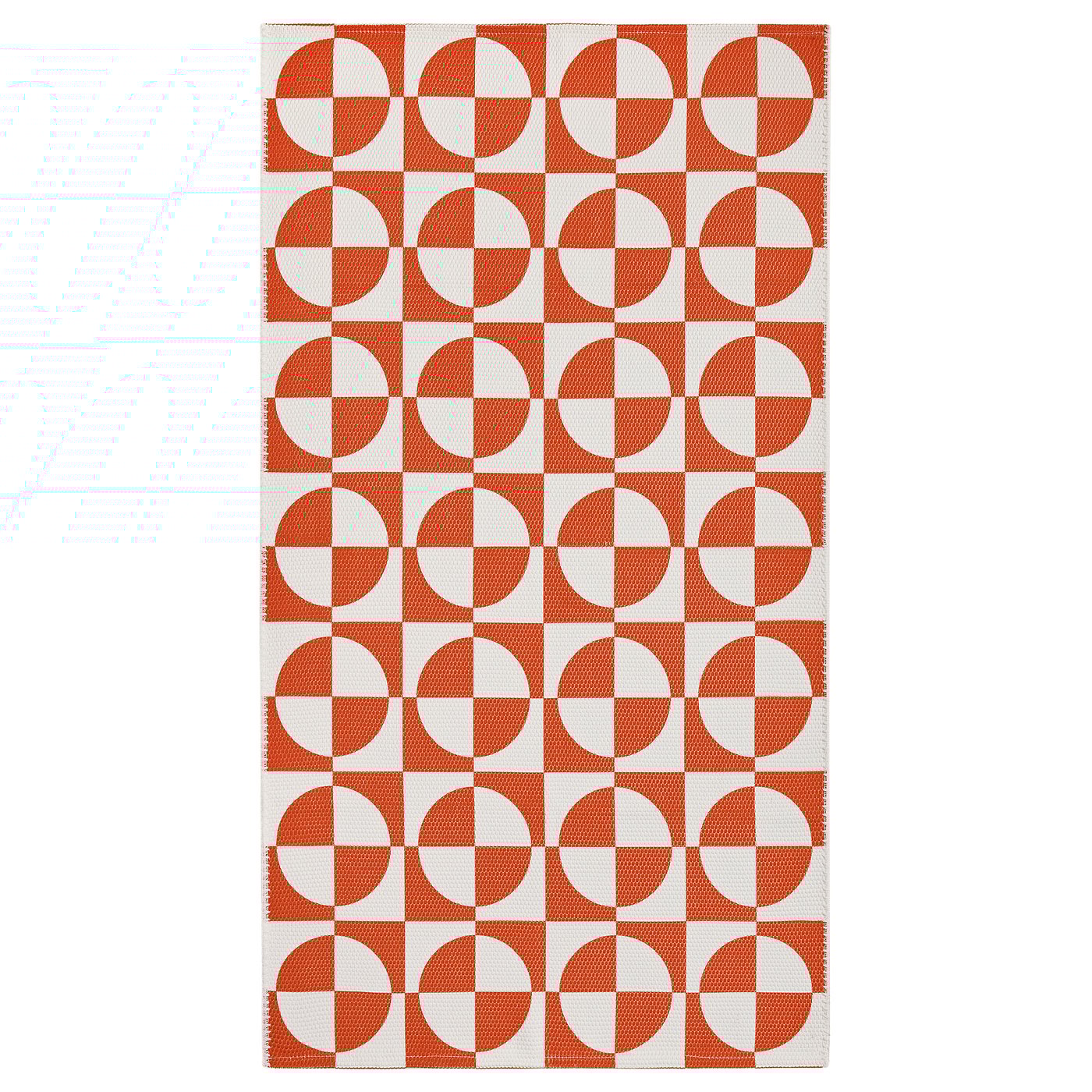 IKEA PUBLIKVÄRD Teppich flach gewebt orange/Kreise