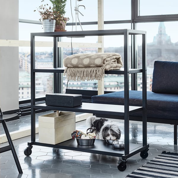 Ravaror Aufbewahrungselement Mit Rollen Schwarz 100x115 Cm Ikea Deutschland