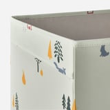 Dekorative Aufbewahrungsbox mit lebendigem Walddruck, robuster Konstruktion und weichem Stoff für Kallax-Regale.