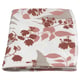 Option: Gefaltete Tischdecke aus recyceltem Polyester, rosa-brauner Blumendruck, rechteckige Form.