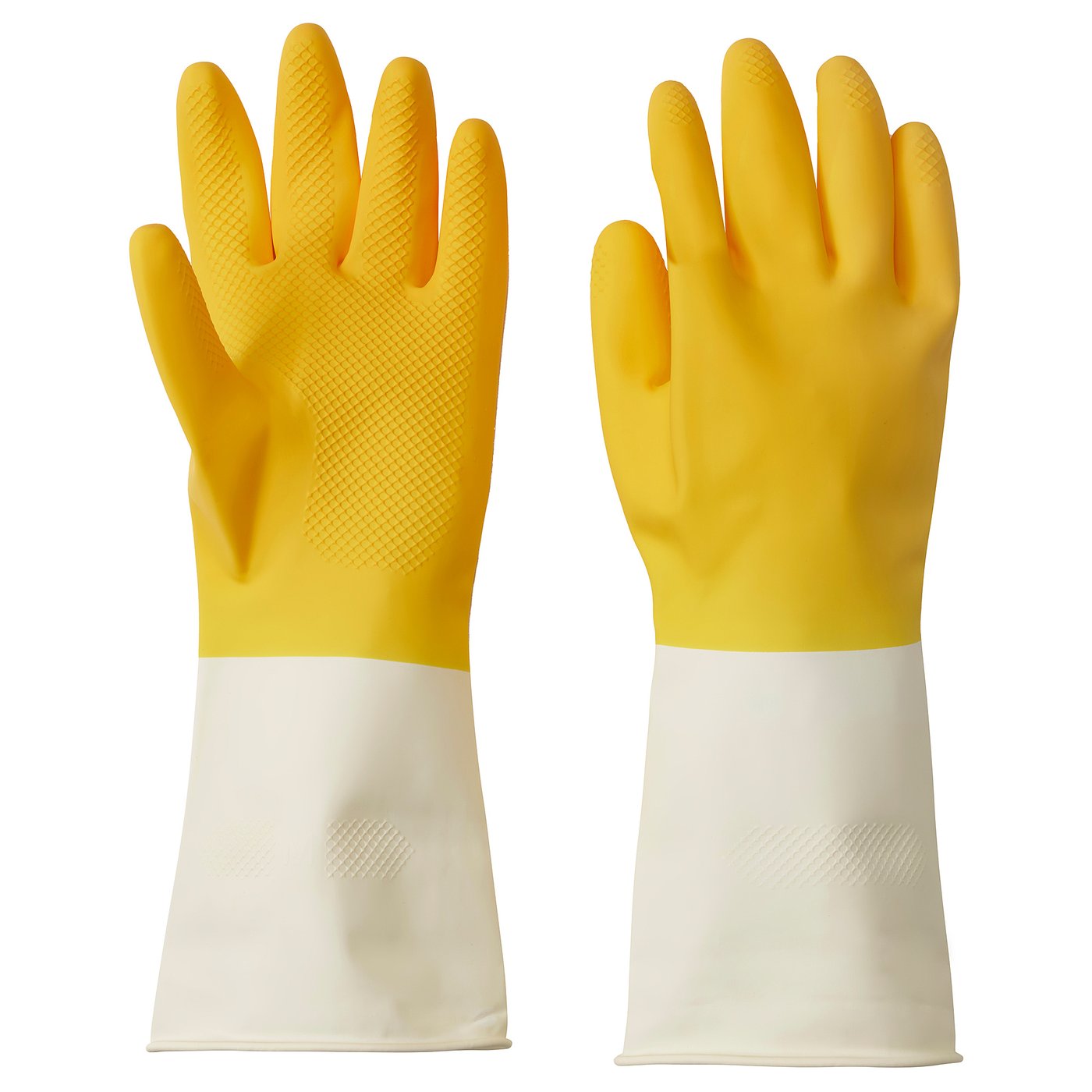 IKEA RINNIG Putzhandschuhe leuchtend gelb/elfenbeinweiß M