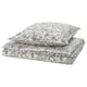 Option: RODGERSIA Bettdecken- und Kissen-Set, beiges Paisley, Baumwolle/Viskose, gefaltetes Rechteck mit aufwendigen Designs.
