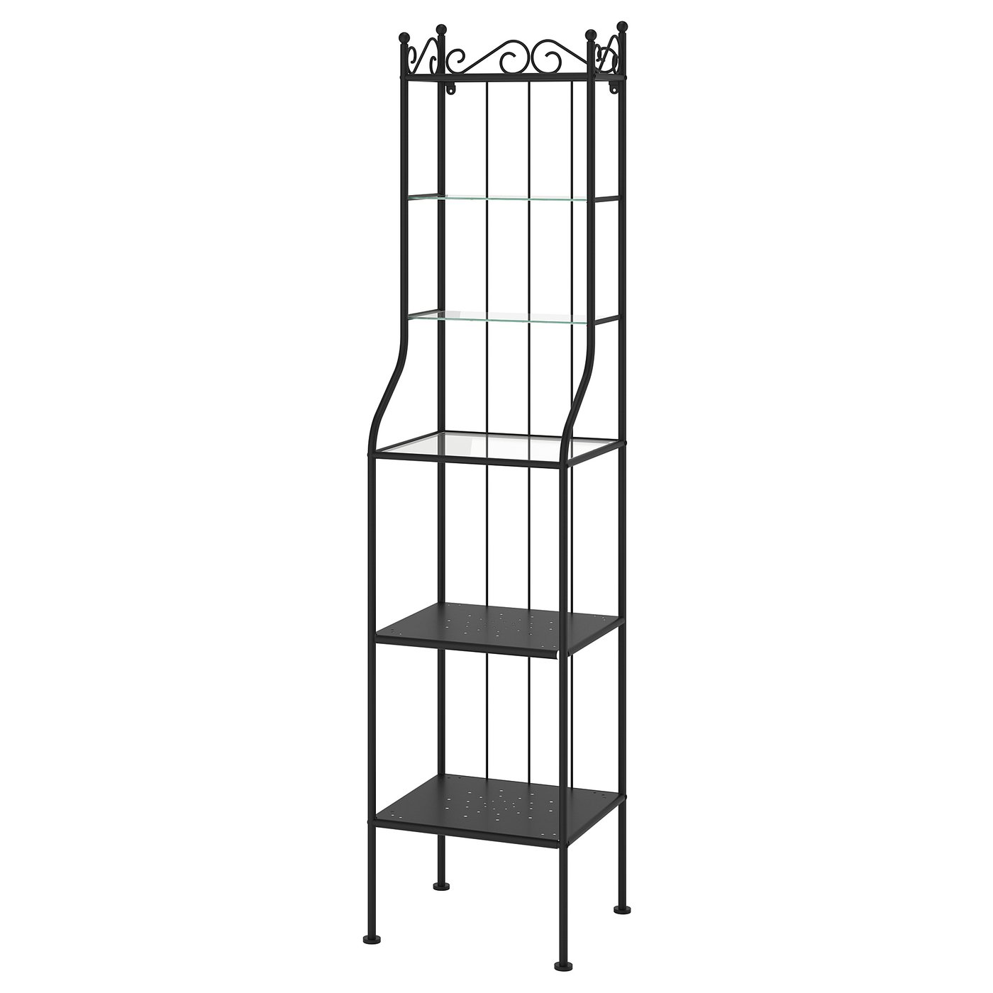 rÖnnskÄr regal - schwarz 42x176 cm