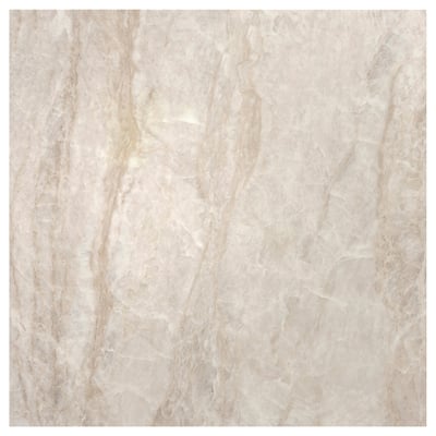 RUNSBÄCK Wandpaneel maßgefertigt, poliert beige/braun/marmoriert Porzellankomposit, 1 m²x1.2 cm