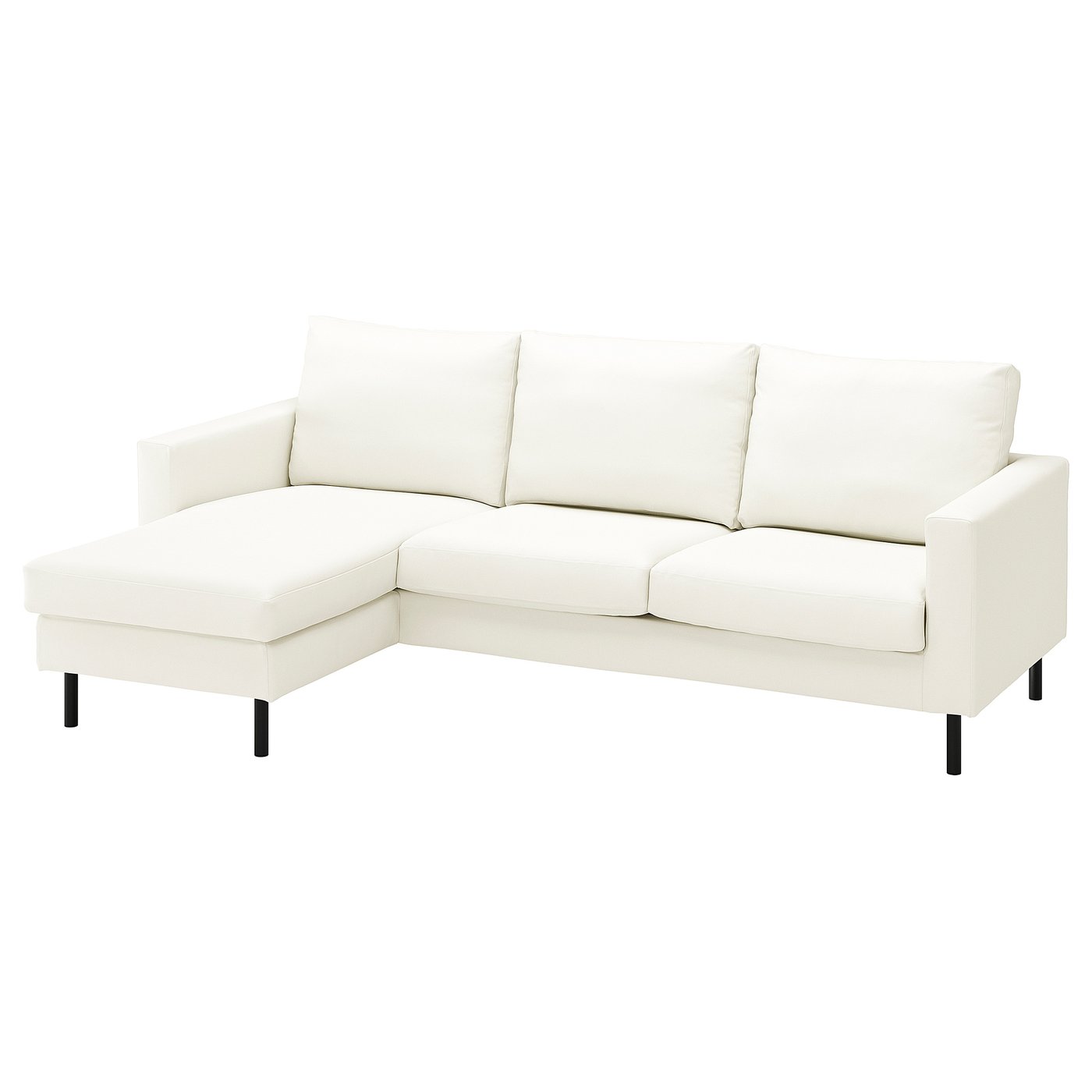IKEA SALTSJÖBADEN 3er-Sofa mit Récamiere Blekinge weiß Blekinge weiß