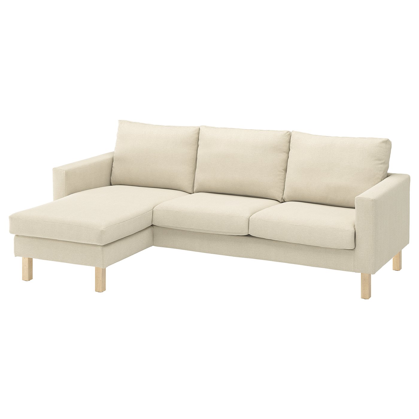 IKEA SALTSJÖBADEN Bezug für 3er-Sofa mit Récamiere Fridtuna hellbeige Fridtuna hellbeige