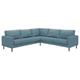 SALTSJÖBADEN: blaues 4-Sitzer-Ecksofa, Holzbeine, modernes Design.