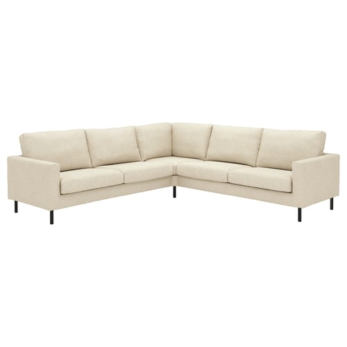 SALTSJÖBADEN Ecksofa 4-sitzig, Vittangi hellbeige/weiß