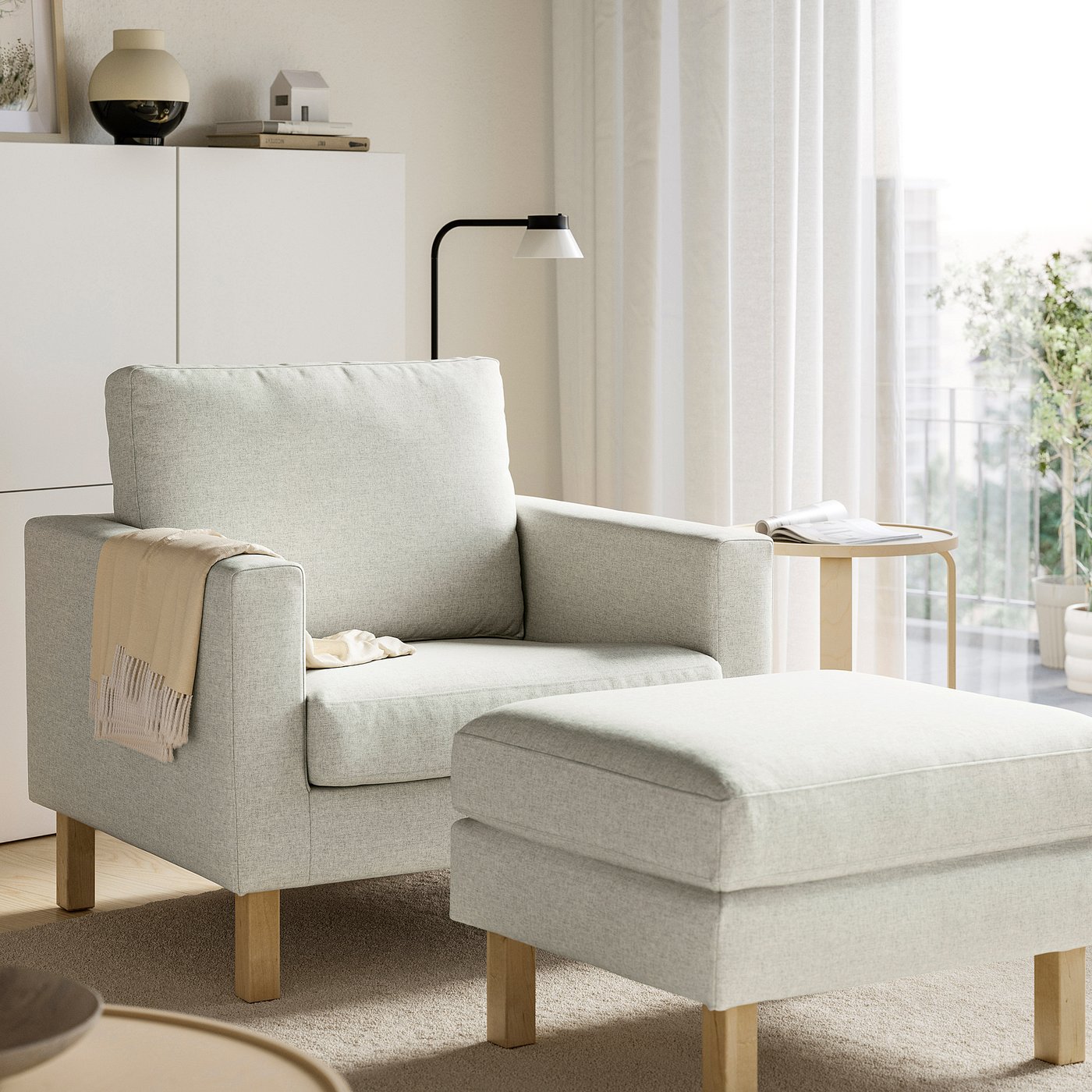 Thumbnail - IKEA SALTSJÖBADEN Hocker Gunnared beige Gunnared beige