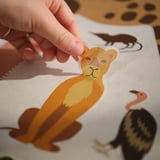 SANDLÖPARE Dekoration selbstklebend, 3er-Set, bunt/Tiere in der Savanne