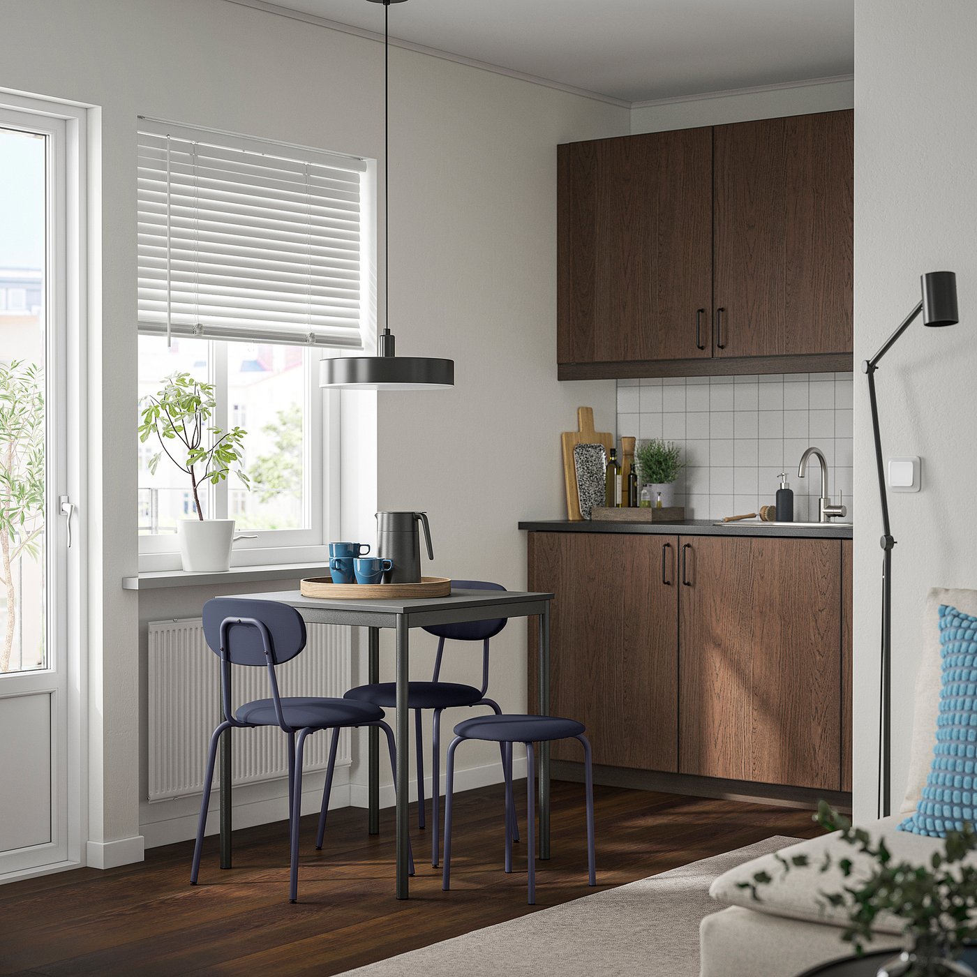 Thumbnail - IKEA SANDSBERG Stuhl dunkelblau/Remmarn dunkelblau