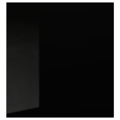 SELSVIKEN: schlanke schwarze Front, glänzendes, modernes, langlebiges Design für einfache Reinigung.