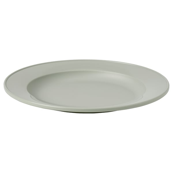 SIMKRABBA Dessertteller, Kunststoff/grüngrau, 21 cm