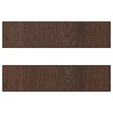 Zwei rechteckige Paneele aus dunklem Holz aus Eichenfurnier mit Massivholzkanten, Teil der SINARP Serie.