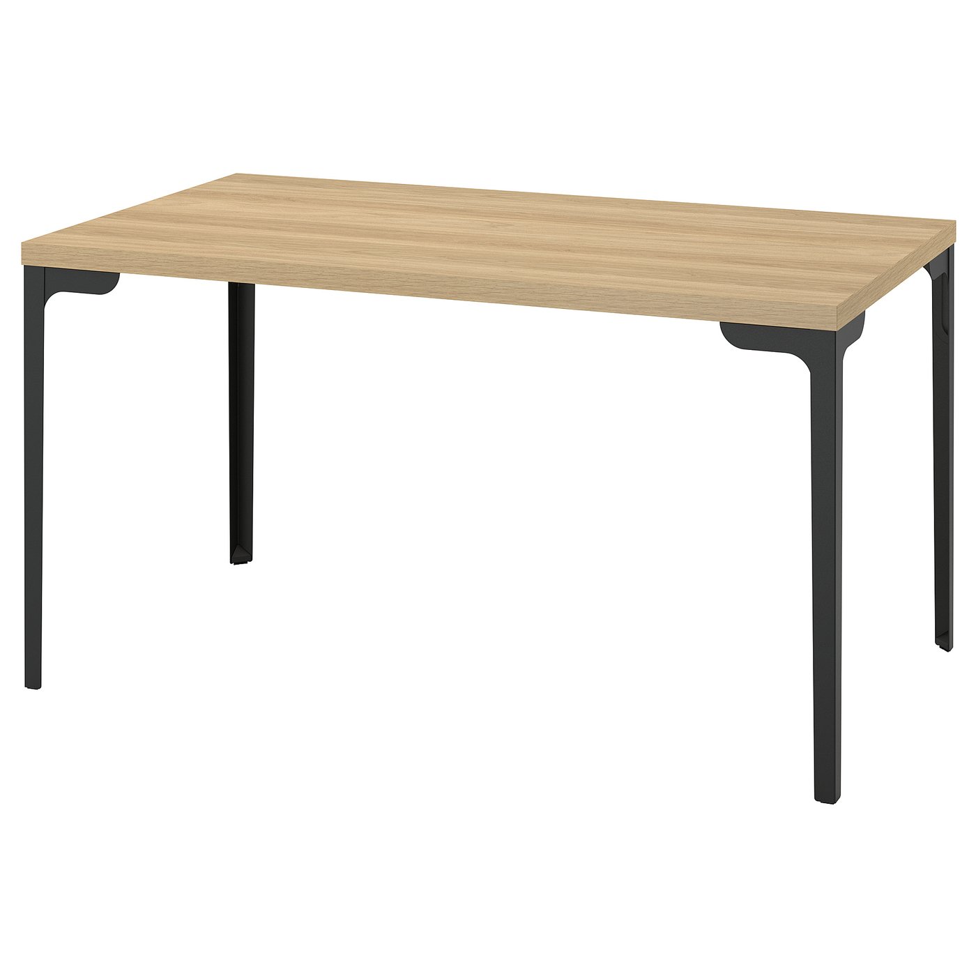 IKEA SKÅLSTA Tisch Eichenachbildung/gerade schwarzgrau