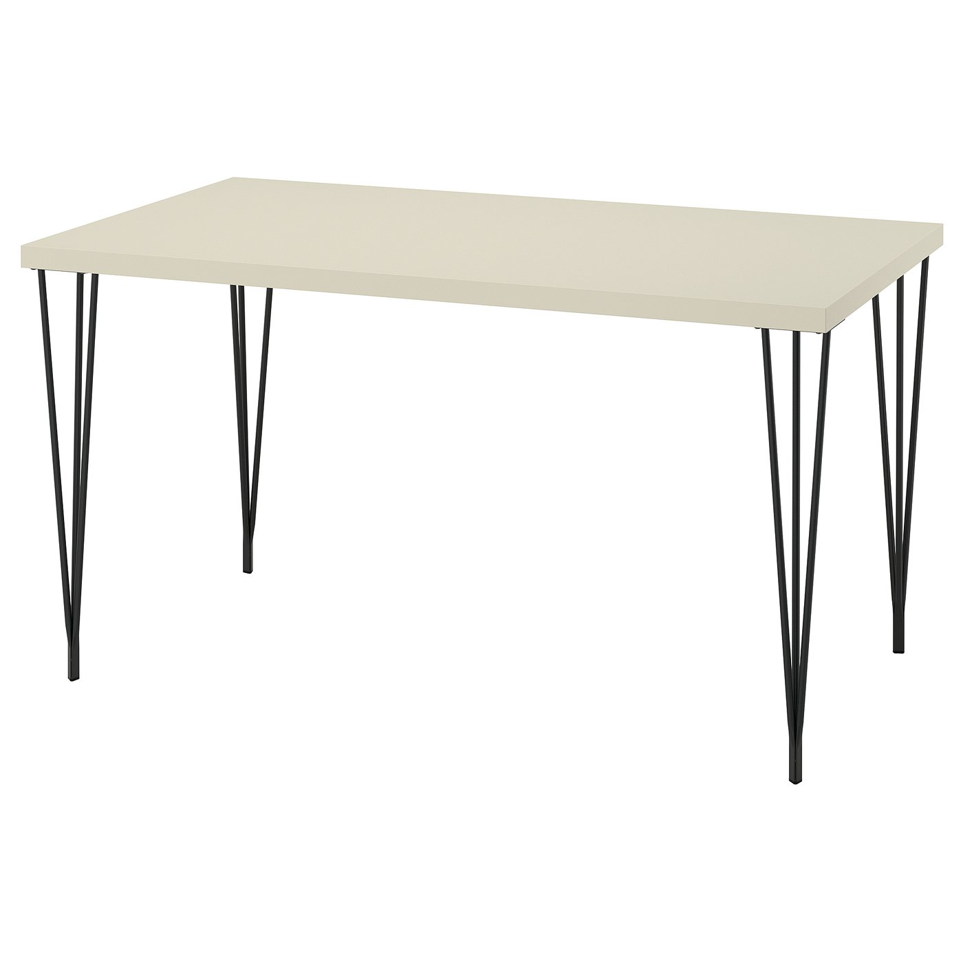 IKEA SKÅLSTA Tisch helles Graubeige/Haarnadel schwarzgrau