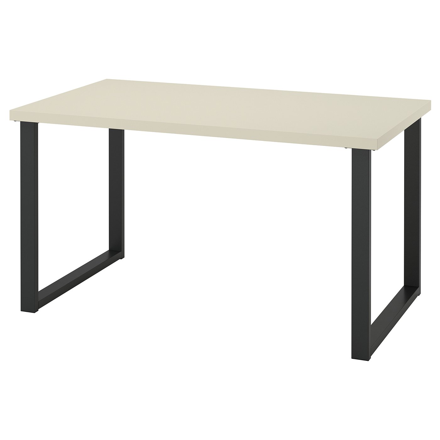 IKEA SKÅLSTA Tisch helles Graubeige/u-förmig schwarzgrau