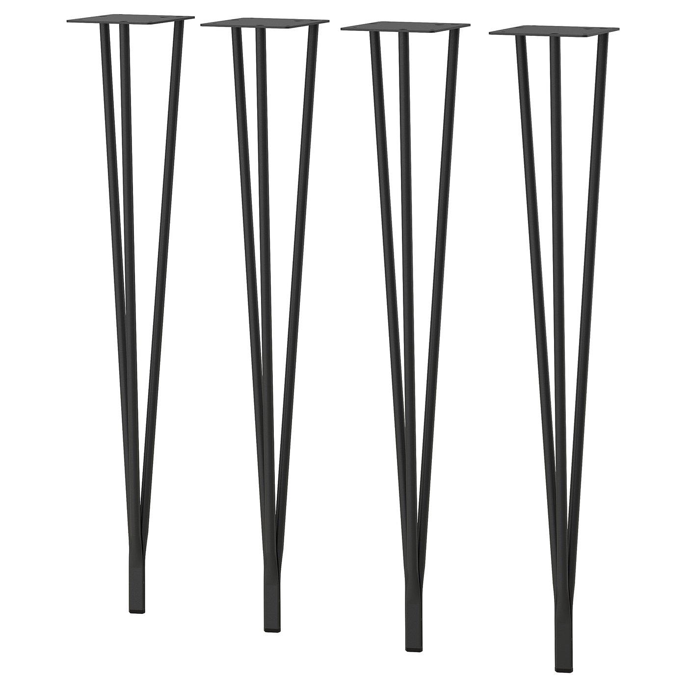 IKEA SKÅLSTA Tischbein Haarnadel schwarzgrau