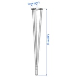 SKÅLSTA Tischbein, Haarnadel schwarzgrau