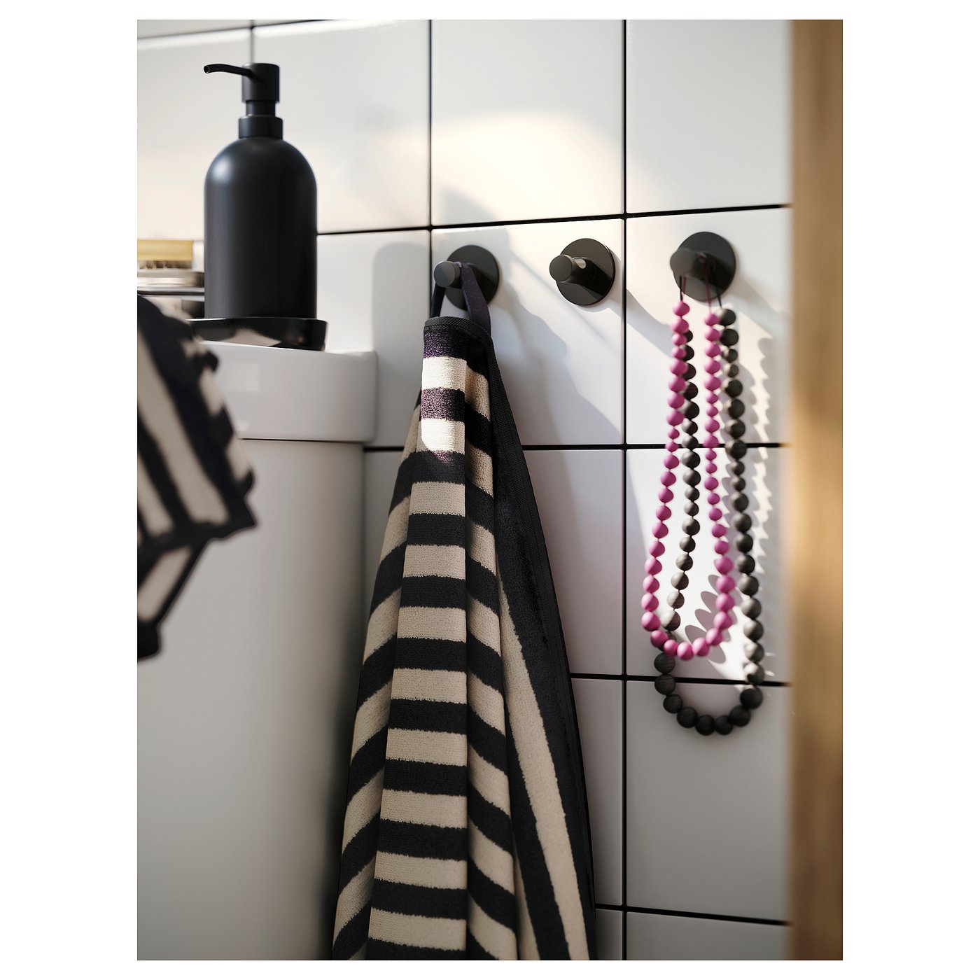 Thumbnail - IKEA SKOGHALL Haken, selbstklebend schwarz