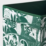 Grüner Aufbewahrungsbehälter für Walddruck, recyceltes Polyester.