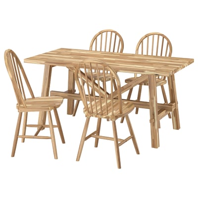SKOGSTA / SKOGSTA Tisch und 4 Stühle, Akazie/Akazie, 160x81 cm