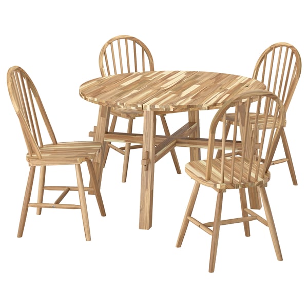 SKOGSTA / SKOGSTA Tisch und 4 Stühle, Akazie/Akazie, 120 cm