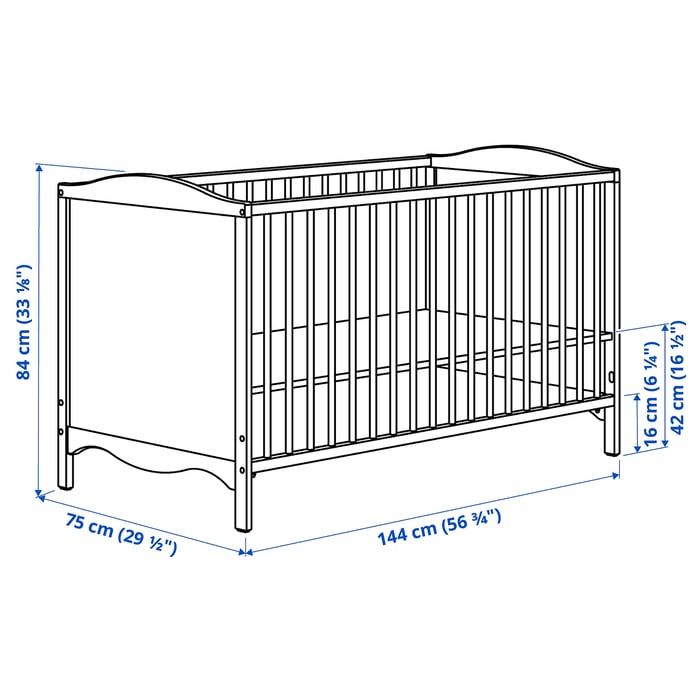 SMÅGÖRA Babybett, weiß, 70x140 cm - IKEA Deutschland
