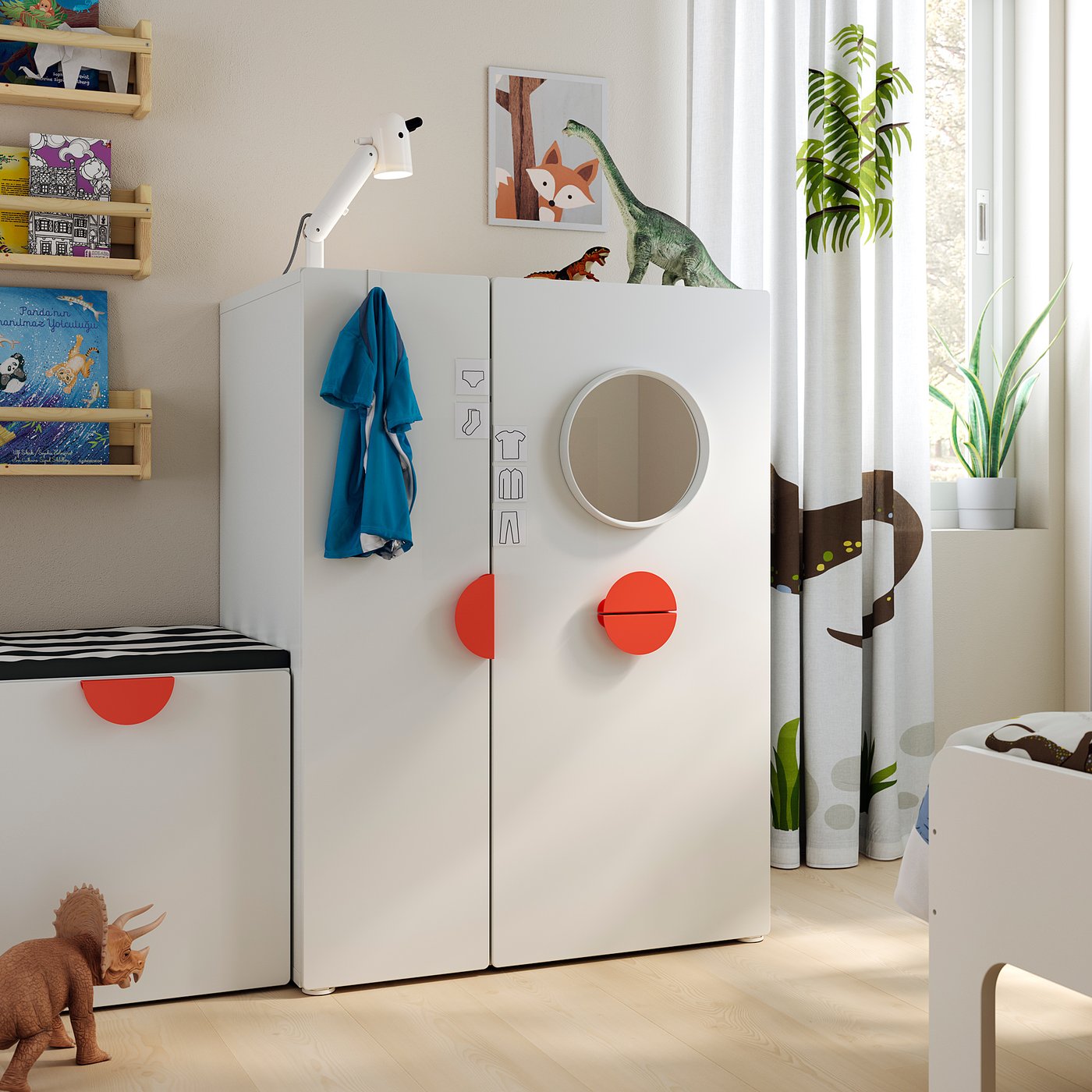 Smastad Kleiderschrank Mit Auszug Weiss Ikea Deutschland