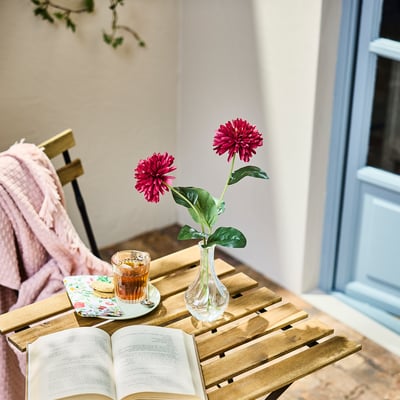 SMYCKA Kunstblume, drinnen/draußen Chrysantheme/dunkelrosa, 55 cm