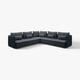 SÖDERHAMN dunkelgraues, l-förmiges Ecksofa, modernes, minimalistisches Design für gemütliche Sitzgelegenheiten.