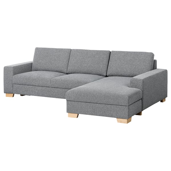 Sorvallen 3er Sofa Mit Recamiere Rechts Lejde Grau Schwarz Ikea Deutschland
