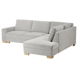 SÖRVALLEN Sofa, hellgrau, L-Form, modernes skandinavisches Design.